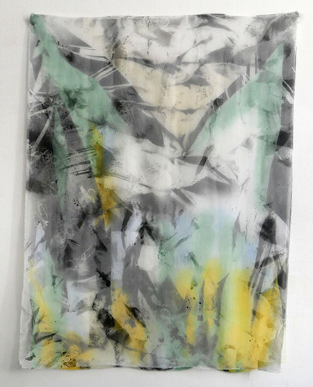 크리스티나 크랄(Christina_ Kral), I Misspelled Mine Out Of Excitement ,100 × 140 cm .쉬폰과 닥나무 실크에 아크릴(copyright_Dmitri Kasterine) *재판매 및 DB 금지