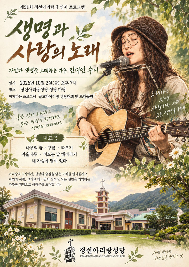 정선아리랑성당 ‘열린마당’ 포스터.(사진=정선군 제공) *재판매 및 DB 금지