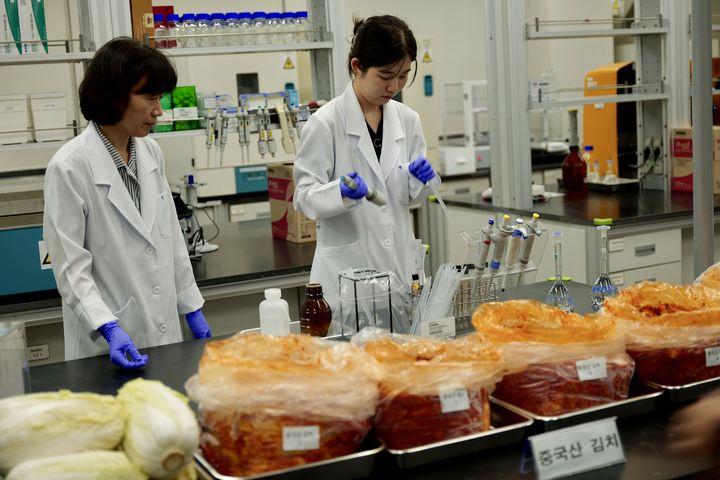 [서울=뉴시스] 서울시보건환경연구원 분석실에서 연구원들이 식품을 검사하고 있다. (사진=서울시 제공) 2026.10.01. photo@newsis.com *재판매 및 DB 금지
