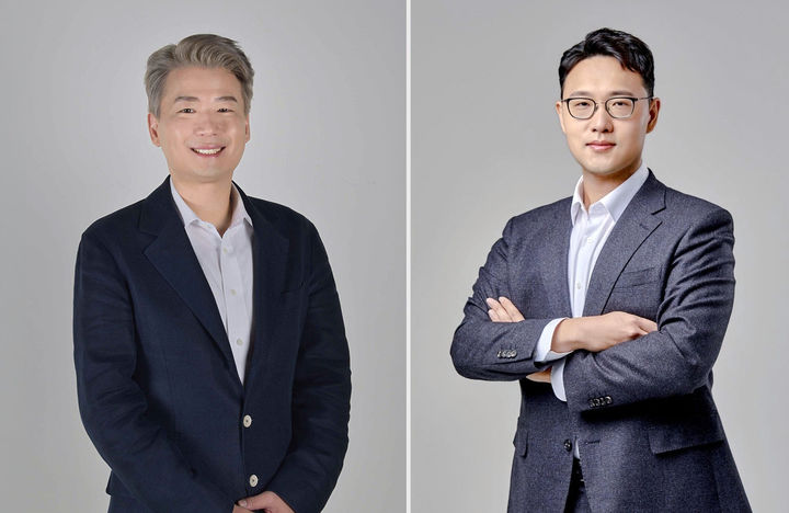 [서울=뉴시스] 네이버웹툰은 김용수 웹툰 엔터 프레지던트(왼쪽)와 김규남 최고관리책임자(CAO)를 공동대표로 선임했다고 1일 밝혔다. 2026.10.01. (사진=네이버웹툰 제공) *재판매 및 DB 금지