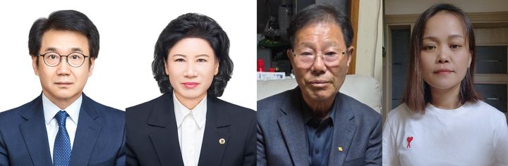 [문경=뉴시스] 제31회 문경대상 부문별 수상자. 왼쪽부터 정성호 문경여고 교사(교육부문), 손국선 바르게살기운동 문경시협의회장(봉사부문), 곽희철 농촌지도자문경시연합회장(농업부문), 한찬라이 산북면 가곡리 새마을부녀회장(효행부문).(사진=문경시 제공) 2026.10.01. photo@newsis.com *재판매 및 DB 금지