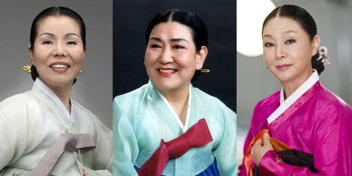 [서울=뉴시스] (왼쪽부터) 이춘희 명창, 고 안비취 명창, 김혜란 명창. (사진=국악방송) 2026. 10. 01. photo@newsis.com *재판매 및 DB 금지