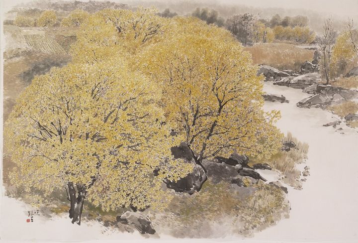 오용길, 봄의 기운_종이에 수묵채색_122x182cm_1997. *재판매 및 DB 금지