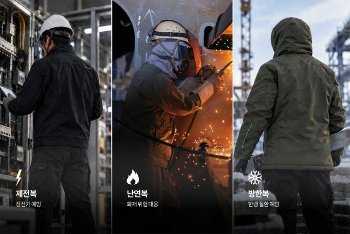 제전복 등 워크웨어(사진=아에르웍스 제공) *재판매 및 DB 금지 *재판매 및 DB 금지