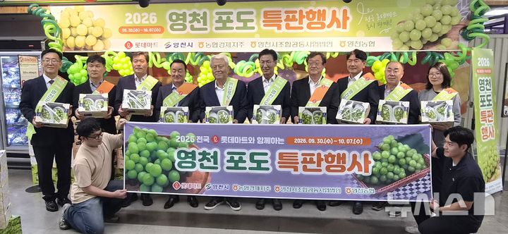 영천시, 7일까지 롯데마트 321개 점포서 '포도' 특판행사