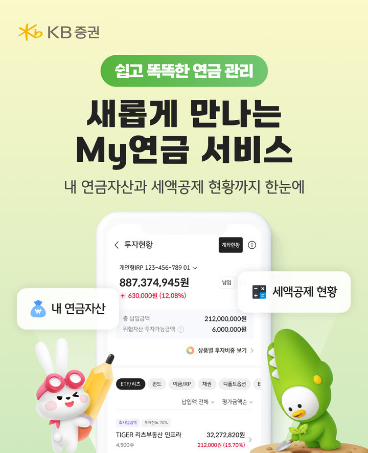 KB증권, MTS 연금 서비스 'My연금' 개편…"편의성 강화"