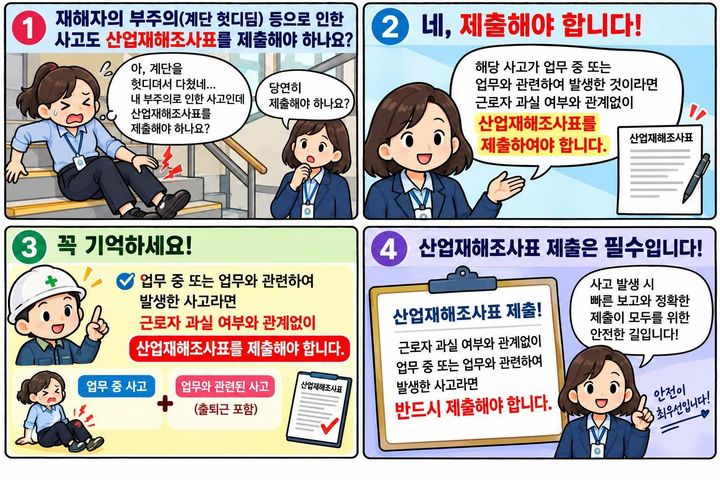 [창원=뉴시스]경남교육청, 산업재해 발생 보고 ‘4컷 만화’로 제작·보급.(사진=경남교육청 제공) 2026.10.02.photo@newsis.com *재판매 및 DB 금지
