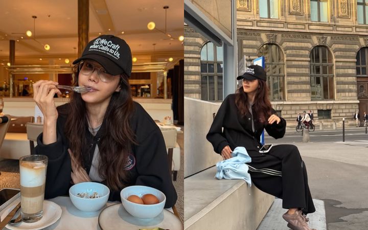 [서울=뉴시스] 배우 채정안이 프랑스 여행 중 캐주얼한 차림으로 외출에 나선 모습을 공개했다. (사진=인스타그램 '채정안(@chae_jungan)' 캡처)