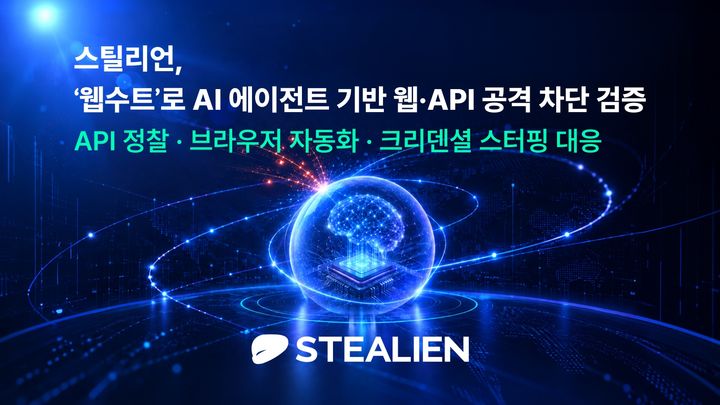[서울=뉴시스] 스틸리언은 웹 보안 솔루션 '웹수트'에 AI 자율 침투시험 도구를 활용해 API 탐색과 브라우저 자동화 접근에 대한 방어 기능을 검증했다고 6일 밝혔다. 2026.10.06. (사진=스틸리언 제공) *재판매 및 DB 금지