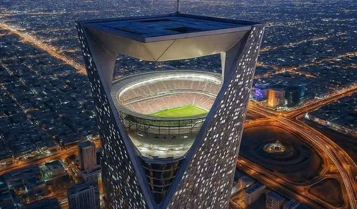[서울=뉴시스] 사우디아라비아가 2034년 국제축구연맹(FIFA) 월드컵을 위해 추진해 온 프로젝트 중 하나인 '네옴 스타디움' 건설이 무산될 위기에 놓였다고 미들이스트아이가 5일(현지 시간) 보도했다. 사진은 네옴 스타디움 조감도. 2026.10..06. *재판매 및 DB 금지