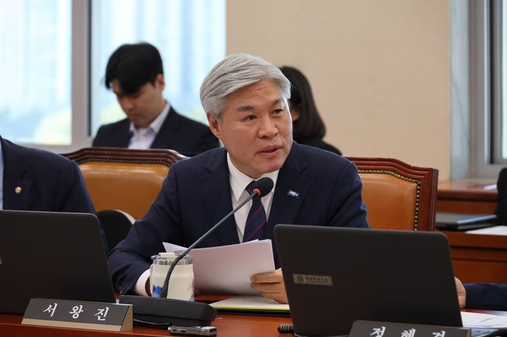 [전남광주=뉴시스] 질의하는 조국혁신당 서왕진 의원. (사진=뉴시스 DB). photo@newsis.com *재판매 및 DB 금지