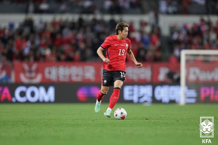 [서울=뉴시스] 축구 국가대표 미드필더 이강인. (사진=대한축구협회 제공)
