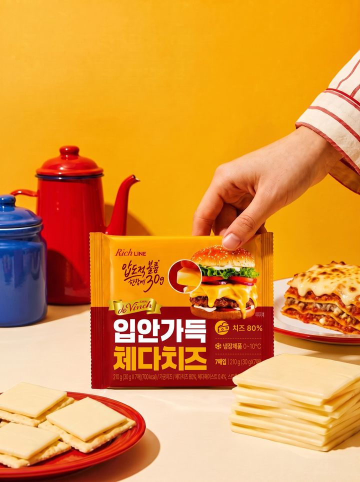 [서울=뉴시스] 남양유업, 한 장 30g '입안가득 체다치즈' 출시 (사진=남양유업 제공) *재판매 및 DB 금지