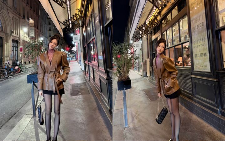 [서울=뉴시스] 아이브 리즈가 파리의 거리에서 늘씬한 비율과 남다른 기럭지를 드러내며 자세를 취하고 있다. (사진=인스타그램 '리즈(@liz.yeyo)' 캡처)