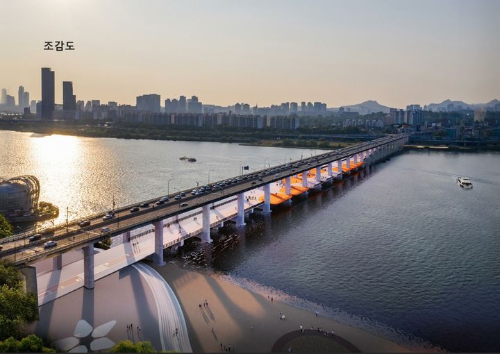 [서울=뉴시스] 보행전용교로 조성될 잠수교의 주간 조감도. (사진=서울시 제공) 2026.10.08. photo@newsis.com *재판매 및 DB 금지