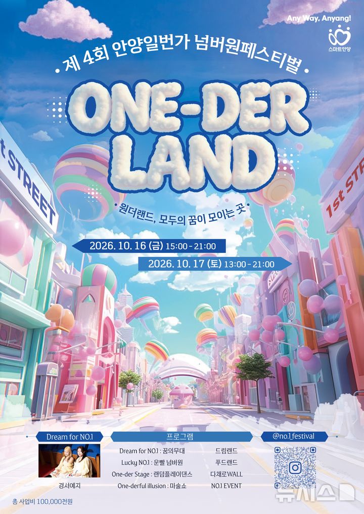 [안양=뉴시스] 제4회 안양1번가 넘버원 페스티벌 개최 안내 포스터. (포스터=안양시 제공).2026.10.09. photo@newsis.com