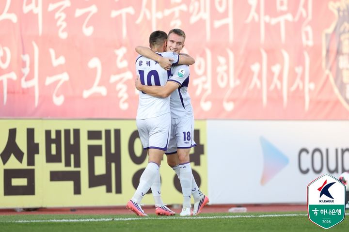 [서울=뉴시스]FC안양, 김천에 1-0 승리. (사진=한국프로축구연맹 제공)