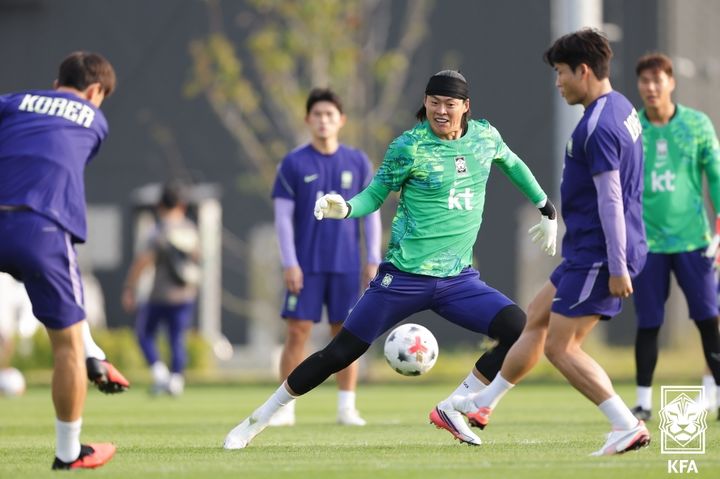 [서울=뉴시스] 한국 남자 축구대표팀의 구성윤. (사진=대한축구협회 제공) *재판매 및 DB 금지