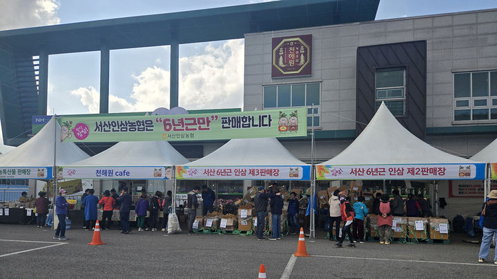 [서산=뉴시스] 지난 2025년 10월25일 서산인삼유통센터에서 '서산 6년근 인삼 직거래 페스타'가 열리고 있다. (사진=뉴시스 DB). photo@newsis.com *재판매 및 DB 금지