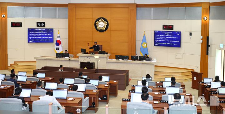 [포항=뉴시스] 포항시의회 제334회 제1차 본회의 전경. (사진=포항시의회 제공) 2026.10.12. photo@newsis.com 