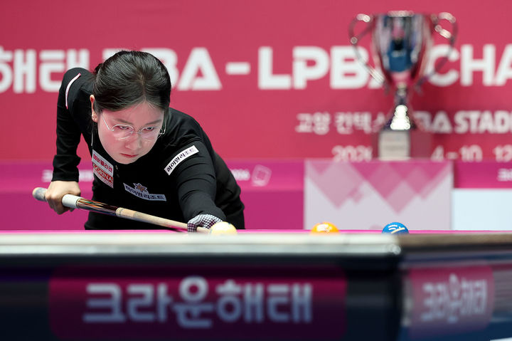 지난 11일 경기 고양시 킨텍스 PBA 스타디움에서 열린 '2026~2027시즌 크라운해태 PBA-LPBA 챔피언십' 여자부 결승전에서 선전하는 이미래 선수.(사진=강원랜드 제공) *재판매 및 DB 금지
