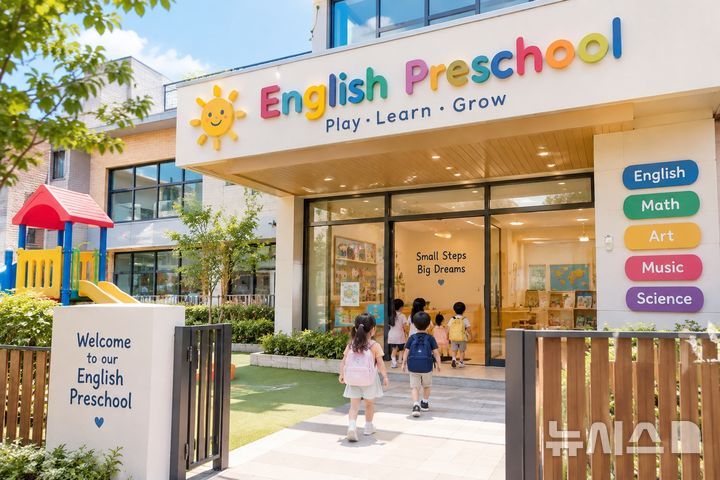 [울산=뉴시스] 영유아 대상 영어학원(일명 영어유치원) 이미지. (사진=AI 생성 이미지). photo@newsis.com