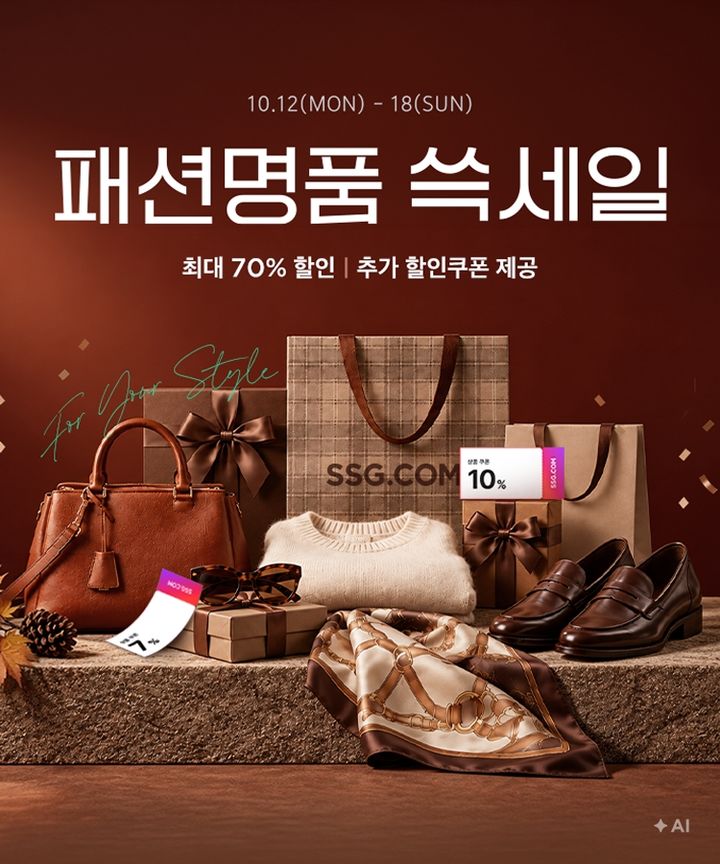 [서울=뉴시스] SSG닷컴 '패션명품 쓱세일'. (사진=SSG닷컴 제공) *재판매 및 DB 금지