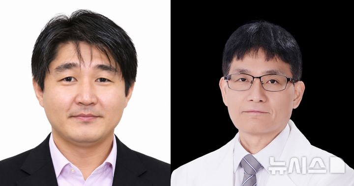 [제주=뉴시스] 제주대학교병원 (왼쪽)권오성 의료정보과 박사와 김영규 외과교수. (사진=제주대학교병원 제공) 2026.10.13. photo@newsis.com 