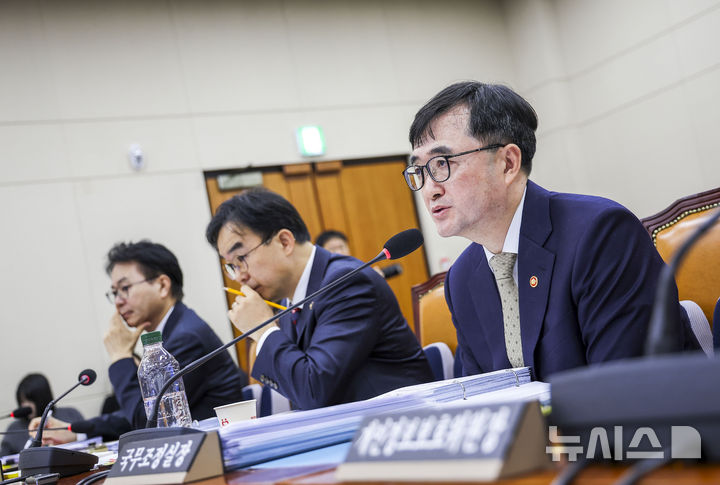 [서울=뉴시스] 정병혁 기자 = 임기근 국무조정실장이 13일 서울 여의도 국회에서 열린 국회 정무위원회의 국무조정실 등에 대한 국정감사에서 질문에 답하고 있다. 2026.10.13. jhope@newsis.com