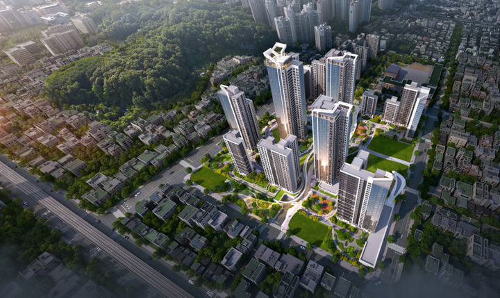 [서울=뉴시스] ﻿금정역세권1구역 ‘아이파크 원 어센트(IPARK ONE ASCENT)’ 조감도(사진=IPARK현대산업개발 제공) *재판매 및 DB 금지