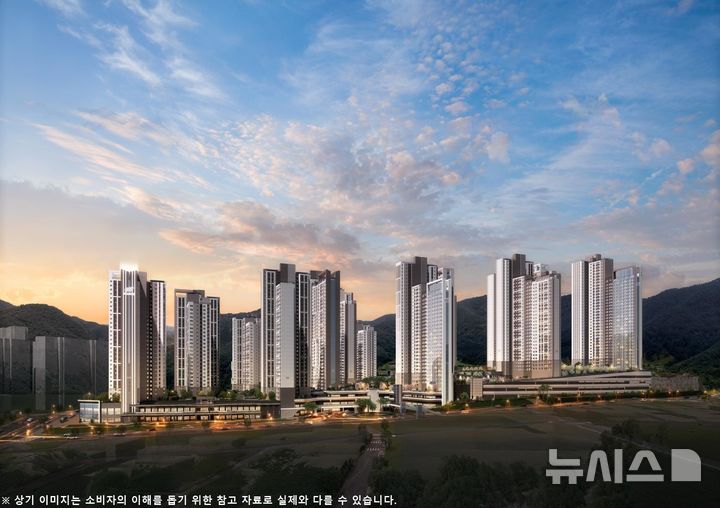 [서울=뉴시스] 힐스테이트 거제시그니처 투시도. (사진= 현대엔지니어링 제공)