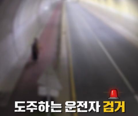 [군산=뉴시스] 지난달 18일 전북 군산시 신흥동에서 음주 단속현장을 목격하자 도주하는 50대 운전자를 경찰이 뒤쫓아 검거하고 있다. (사진=전북경찰청 유튜브 갈무리) 2026.10.14. photo@newsis.com *재판매 및 DB 금지