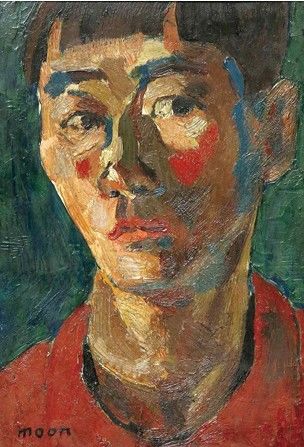 문우식 자화상 1955 캔버스에 유채 22.5×16cm *재판매 및 DB 금지