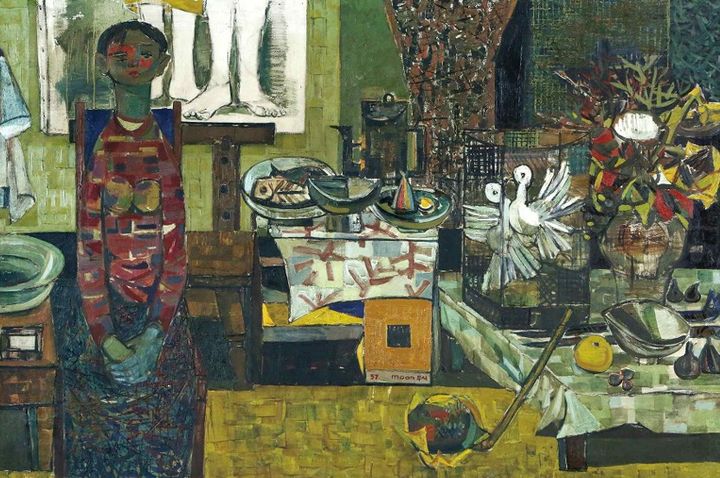 문우식, 소녀 있는 공방 1957 캔버스에 유채 106×160.5cm *재판매 및 DB 금지