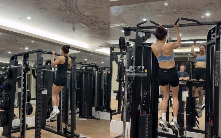 [서울=뉴시스] 배우 이시영이 건강 관리를 위해 꾸준히 운동하는 모습을 공개했다. (사진=이시영 인스타그램 캡처)