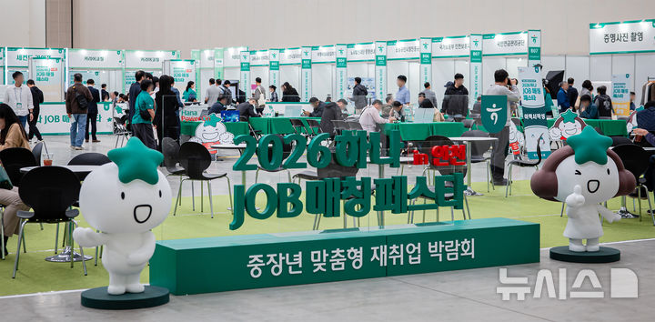 [서울=뉴시스]하나금융그룹이 지난 14일 중장년 구직자의 재취업을 돕는 '2026 하나 JOB매칭 페스타 in 인천'을 개최했다고 15일 밝혔다. (사진=하나금융그룹 제공). 2026.10.15. photo@newsis.com 