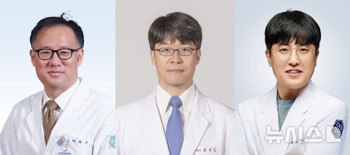 [서울=뉴시스] 왼쪽부터 배희준 분당서울대병원 신경과 교수, 홍정호 계명대 동산병원 신경과 교수, 장성화 가톨릭관동대 국제성모병원 신경과 교수. (사진= 분당서울대병원 제공)