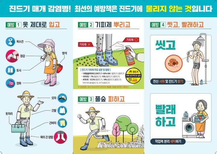 [울산=뉴시스] 울산시는 야외 활동이 늘어나는 가을을 맞아 쯔쯔가무시증과 중증열성혈소판감소증후군(SFTS) 등 진드기를 매개로 한 감염병 예방수칙을 철저히 지켜 달라고 18일 당부했다. (사진= 울산시 제공) 2026.10.16.photo@newsis.com *재판매 및 DB 금지