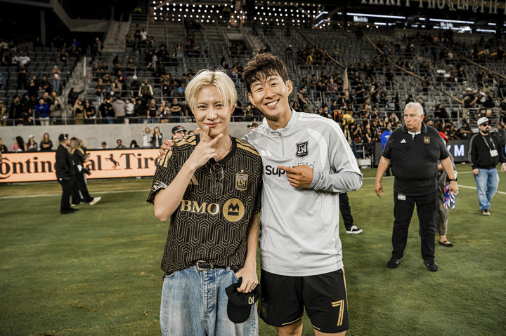 [서울=뉴시스] 태민, 손흥민. (사진 = LAFC 제공) 2026.10.16. photo@newsis.com *재판매 및 DB 금지