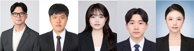 [서울=뉴시스] (왼쪽부터) 김성준 동국대 전자전기공학부 교수, 심원보 서울과학기술대 교수(이상 교신저자), 이영서·최민기·김나운 석사과정생(공동 제1저자). (사진=동국대 제공) 2026.10.16. photo@newsis.com *재판매 및 DB 금지