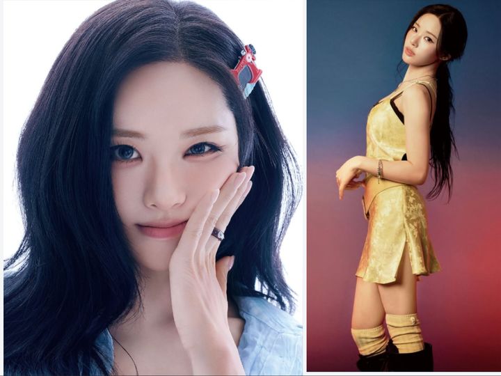[서울=뉴시스] 그룹 프로미스나인 박지원이 화보 속 사진에서 노란색 셋업을 입고 매끈한 어깨선과 늘씬한 옆태, 또렷한 이목구비를 뽐내며 화사한 매력을 발산했다. (사진=박지원 인스타그램 캡처)