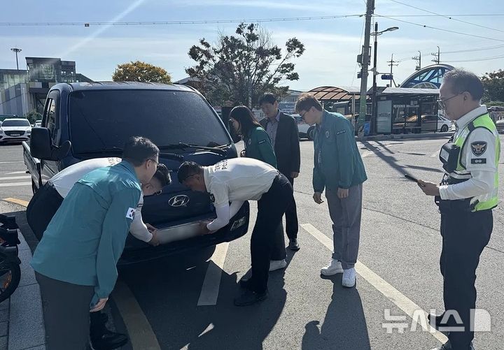 영천시, 자동차세·과태료 체납차량 단속 현장