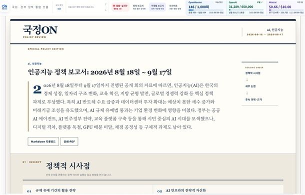 [세종=뉴시스] 행안부 공무원이 개발한 '국정ON' 서비스. (사진=행정안전부). *재판매 및 DB 금지