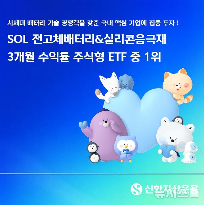 코스피 웃도는 수익률…신한운용 2차전지 ETF 석 달새 22%↑