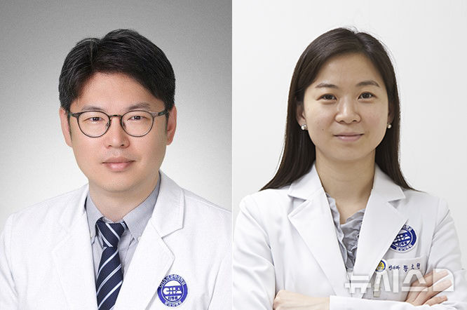 [성남=뉴시스] 분당차병원 종양내과 전홍재(사진 왼쪽)·병리과 황소현 교수 (사진=분당차병원 제공) 2026.10.19.photo@newsis.com