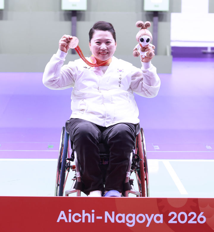 [서울=뉴시스] 2026 아이치·나고야 장애인아시안게임 사격 여자 10ｍ 공기소총(스포츠등급 SH1) 입사에서 동메달을 딴 이윤리. (사진 = 대한장애인체육회 제공) *재판매 및 DB 금지