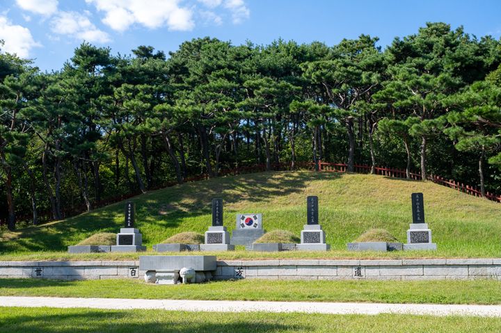 서울 용산구 ‘효창공원’ 내 ‘삼의사 묘역’. 안중근 의사의 가묘도 자리한다. (사진=서울관광재단) *재판매 및 DB 금지