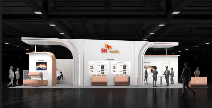 [서울=뉴시스] 지난 3월 서울 코엑스에서 열린 '인터배터리 2026' 내 SK넥실리스 부스 이미지. (사진=SK넥실리스 제공) photo@newsis.com *재판매 및 DB 금지