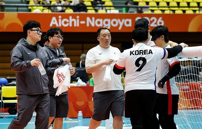 [서울=뉴시스]한국 골볼, 카타르에 완승. (사진=대한장애인체육회 제공)