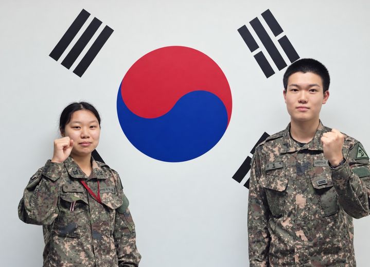 [부산=뉴시스] 육군 53사단 부산여단 17해안감시기동대대 소속 장민서 하사와 심현석 일병. (사진=53사단 제공) 2026.10.20. photo@newsis.com *재판매 및 DB 금지